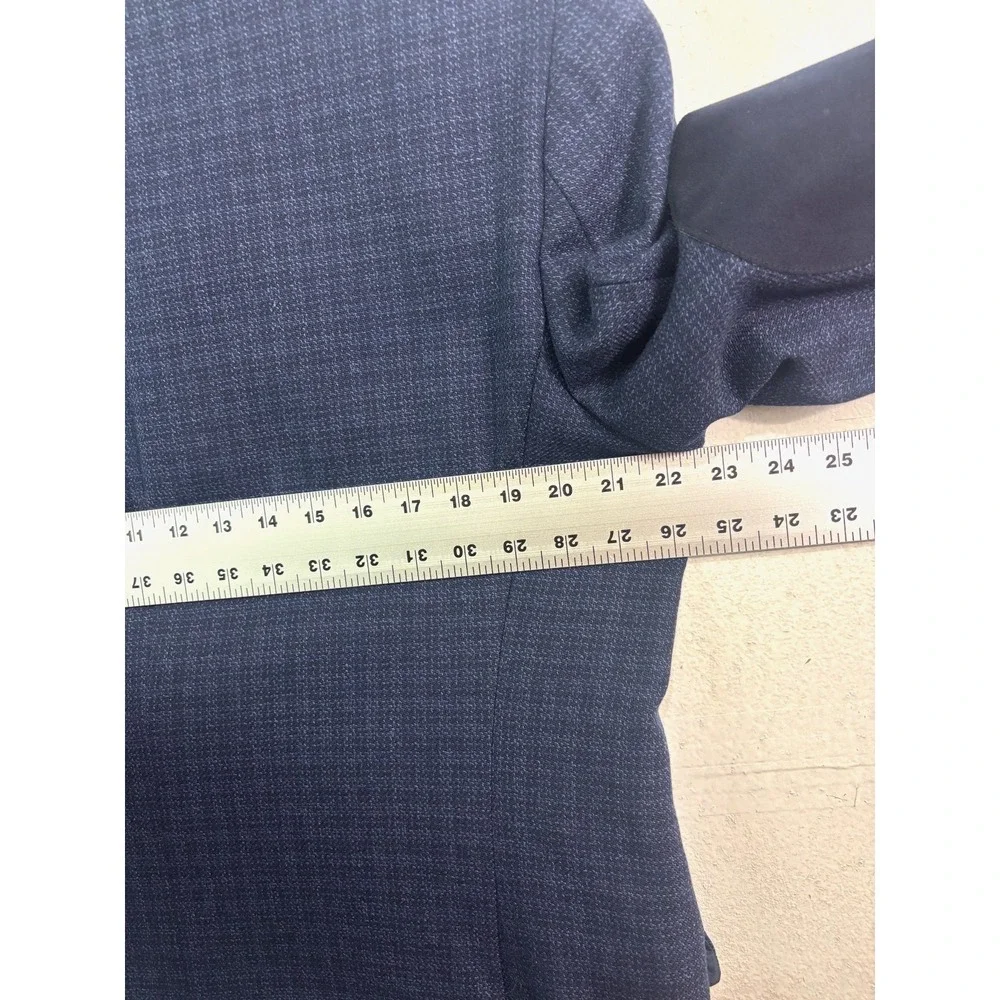 Jos A Bank 42R Navy Blue Check Flannel Wool Blazer Jacket Sport‎ Suit Coat 1905
